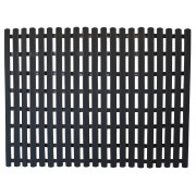 PVC Fußbodenmatte 60 x 80 cm schwarz