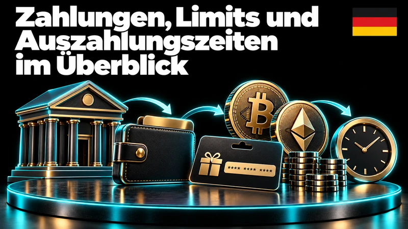 Bank, E-Wallet, Prepaid, Kryptowährungen und Uhr als Zahlungswege