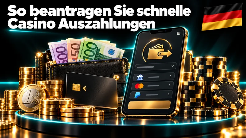 So beantragen Sie schnelle Casino Auszahlungen – Illustration mit Deutschlandflagge