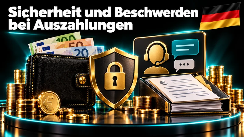 Sicherheit und Beschwerden bei Auszahlungen – Illustration mit Deutschlandflagge