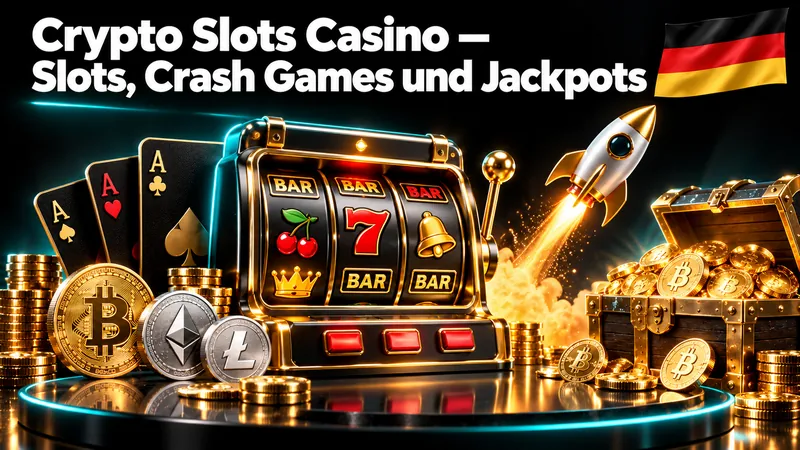 Slotmaschine, Karten und Rakete als Symbole für unterschiedliche Spielarten
