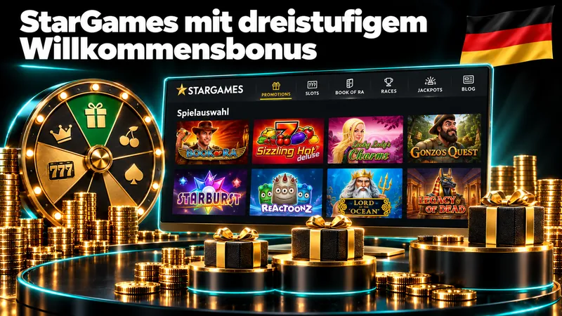 StarGames mit dreistufigem Willkommensbonus – Illustration mit Deutschlandflagge