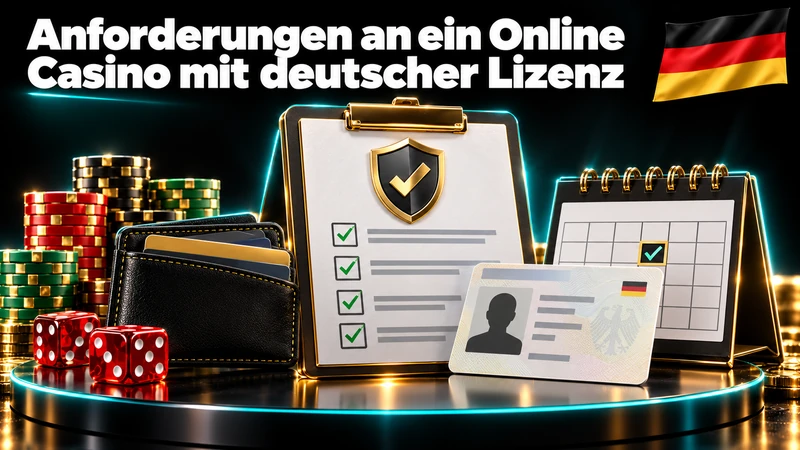 Anforderungen an ein Online Casino mit deutscher Lizenz – Illustration mit Deutschlandflagge