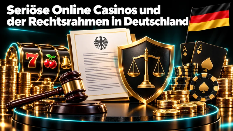 Seriöse Online Casinos und der Rechtsrahmen in Deutschland – Illustration mit Deutschlandflagge